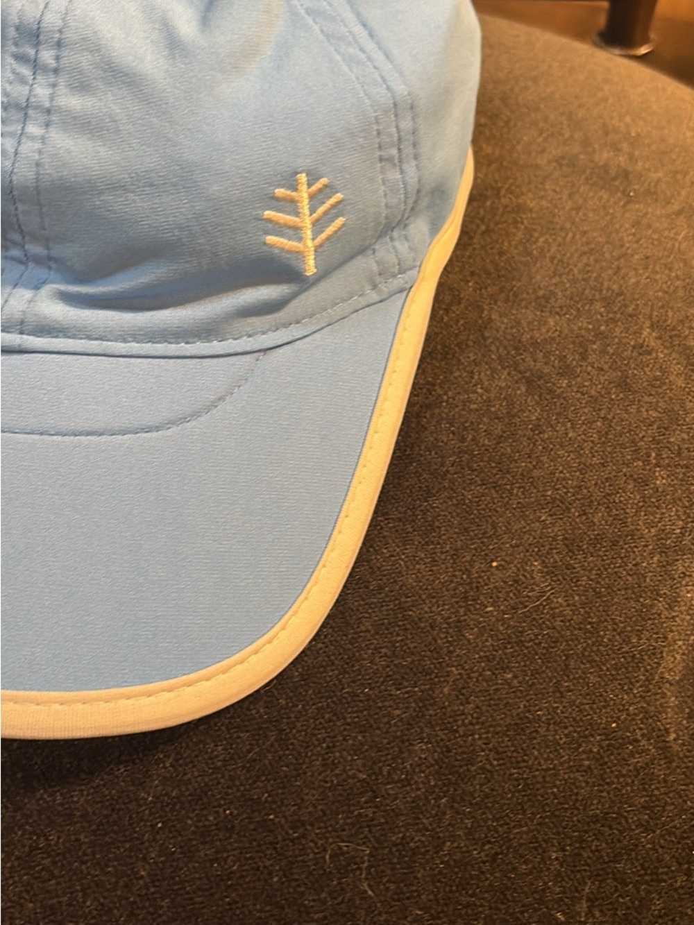 Coolibar Light Blue Sun Hat with White Trim